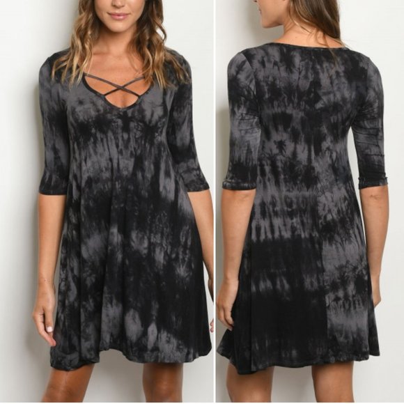 Trend Setter Diva Boutique Dresses & Skirts - Black tie dye dress